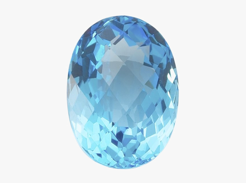 Topaz Stone Free Png Image - Blue Topaz Stone Oval, Transparent Png