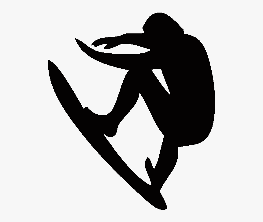 Surfing Lessons By The Professionals - Surfer Silhouette Png, Transparent Png