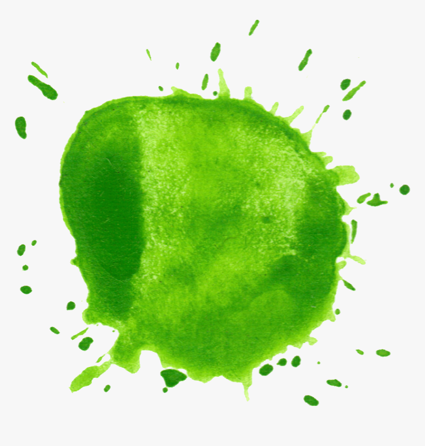 Watercolor Circle Drop Splatter - Green Watercolor Splash Transparent, HD Png Download