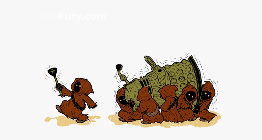 Jawas Carring A Dalek - Cartoon, HD Png Download