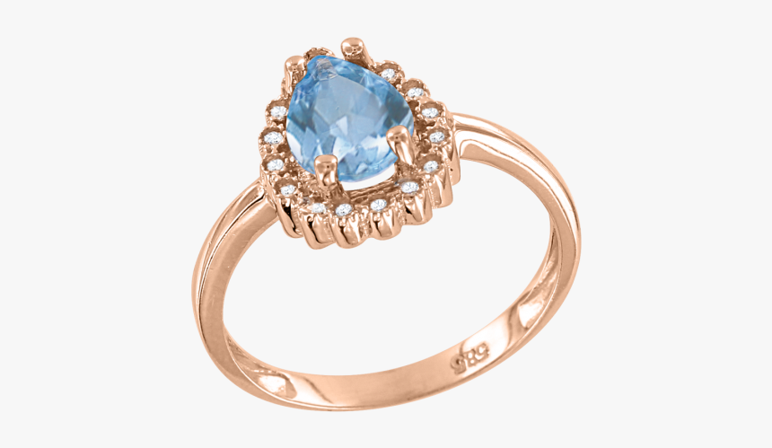 Lady´s Ring In Red Gold Of 585 Assay Value With Blue - Pre-engagement Ring, HD Png Download