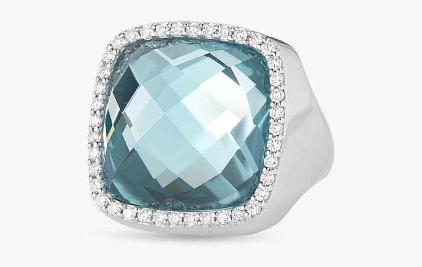 Roberto Coin Ring With Diamonds And Topaz, HD Png Download