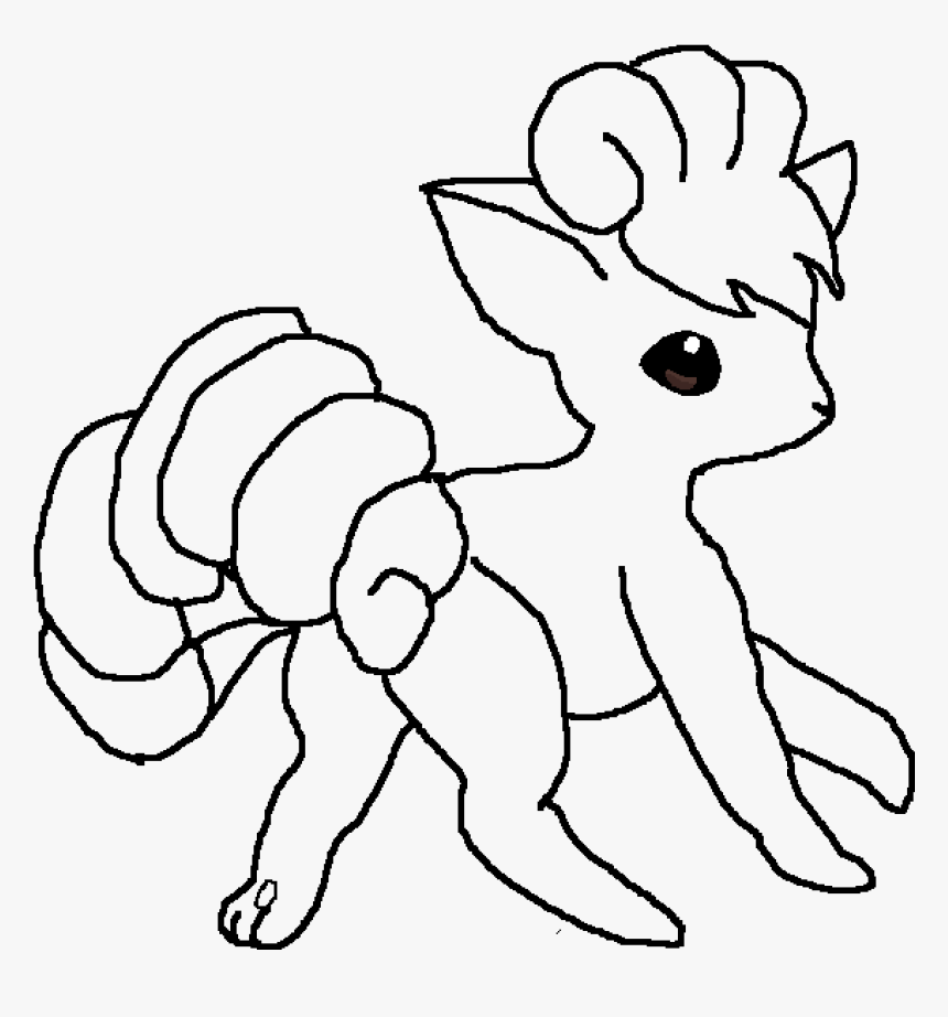 Vulpix Lineart Base - Line Art, HD Png Download