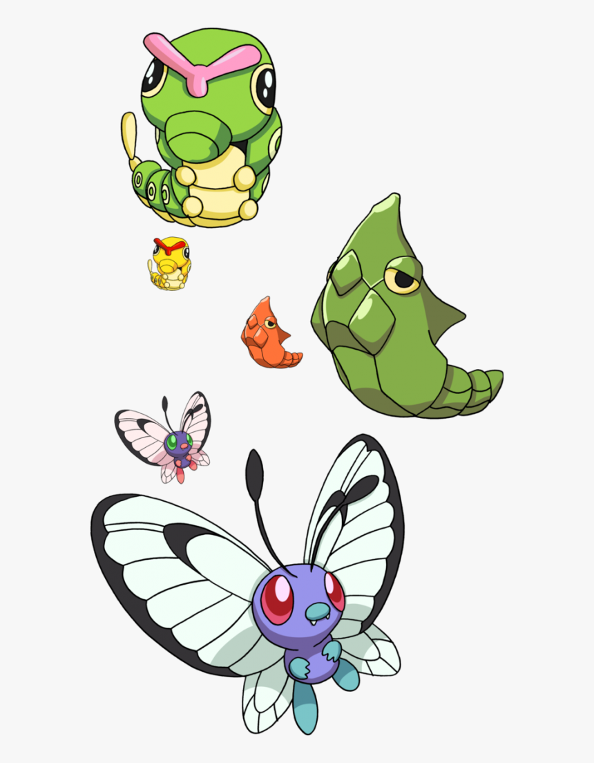 Caterpie Metapod Butterfree, HD Png Download