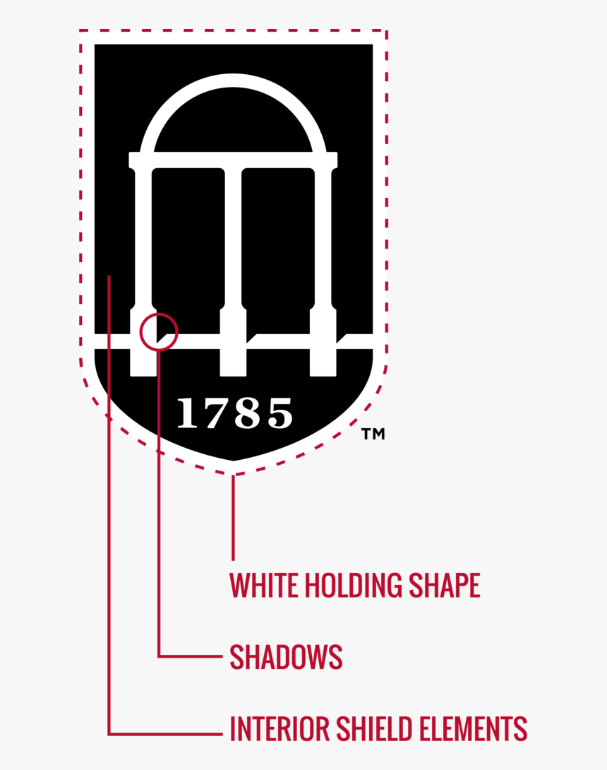 Interior Shield Elements In The University Of Georgia - University Of Ga Logo, HD Png Download