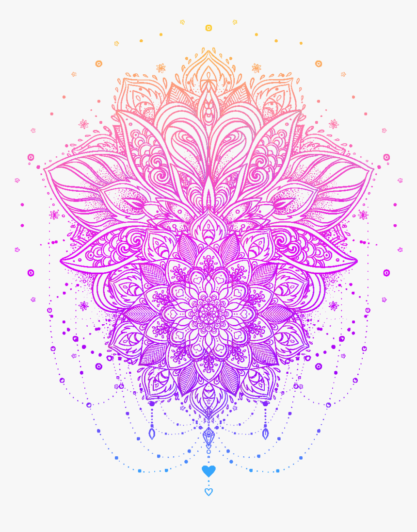 Tattoo Flower Boho-chic Ornament Vector Graphics Drawing - Lotus Flower Moon Tattoo, HD Png Download