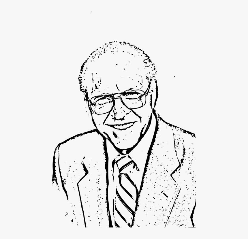 Line Art,head,art - Uncle Black And White Clipart, HD Png Download