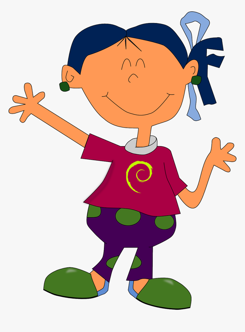 Cartoon Girl Kids Png, Transparent Png