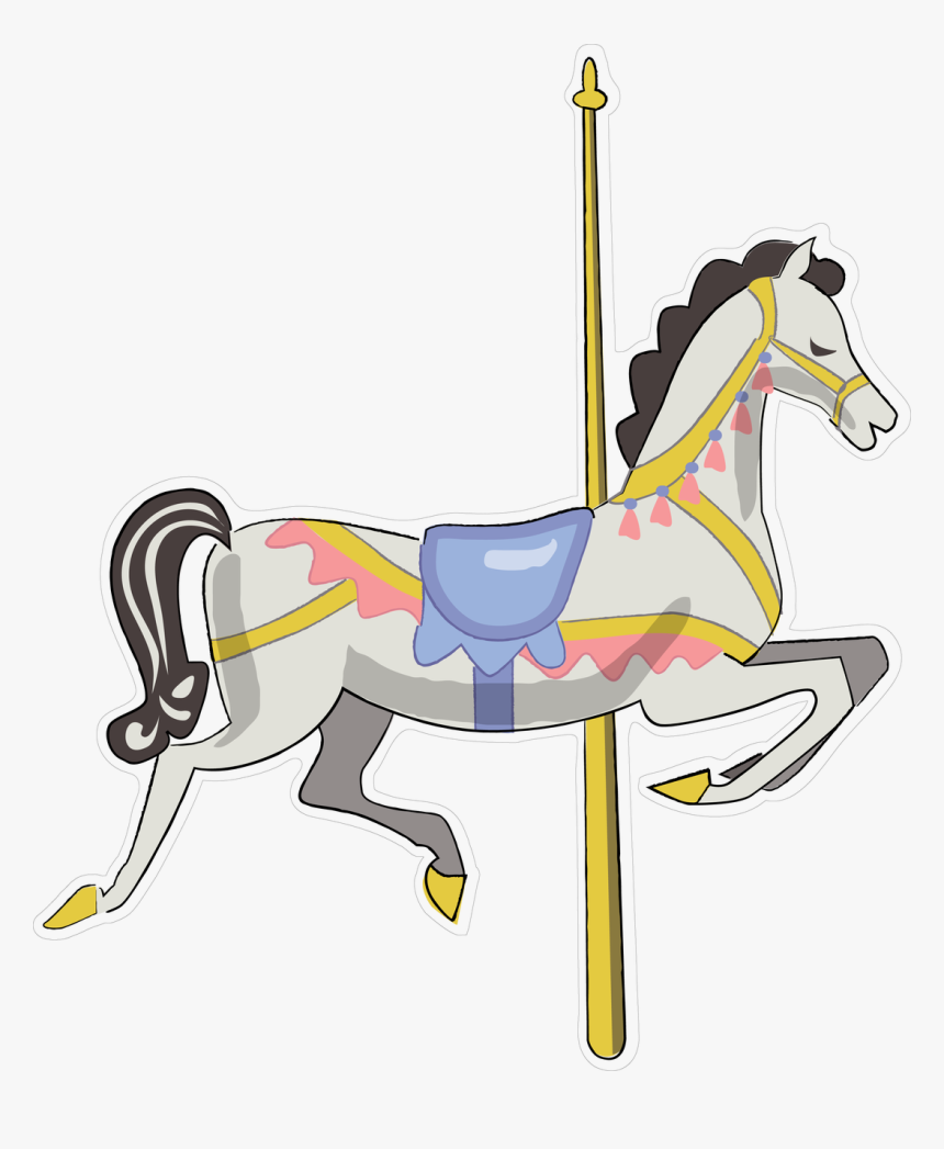 Transparent Carousel Clipart - Horse For Carousel Print, HD Png Download