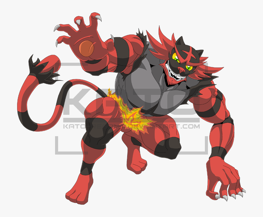 727 Incineroar By Kato Regama-daolr1l - Incineroar Bara, HD Png Download