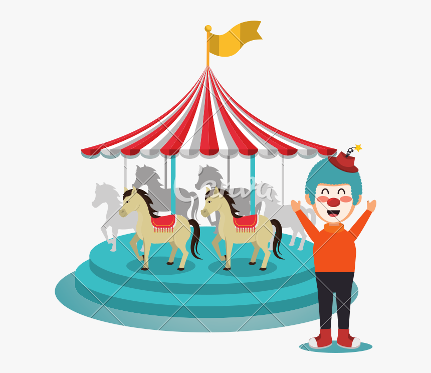 Carousel Circus - Mono En Carrusel, HD Png Download