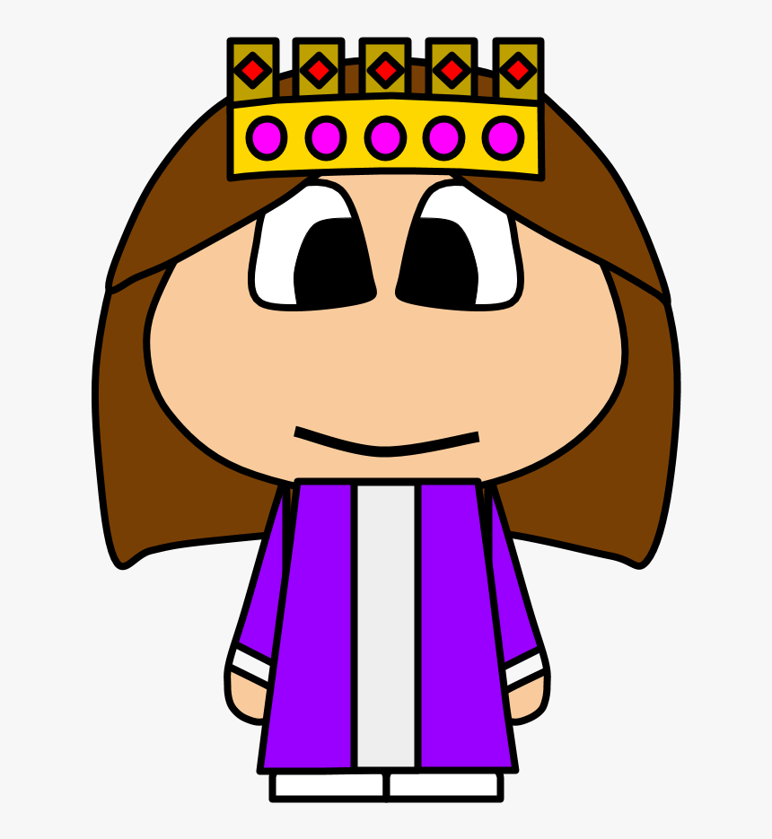 Queen, Crown, Big Eyes, Cartoon Person - Cartoon Crown By Png, Transparent Png