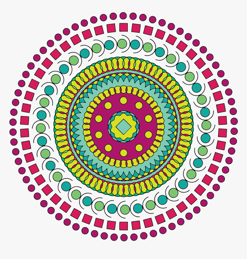 Mandala Swirl Geometric - Mandalas De Colores Png, Transparent Png