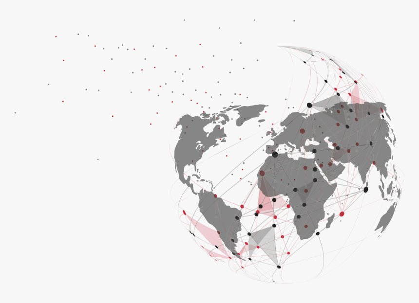 Vector World Map Silhouette , Png Download - World Map Grey Borders, Transparent Png