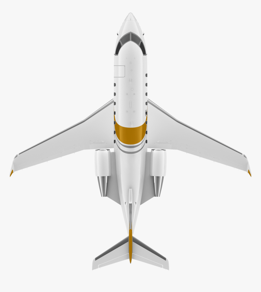 Challenger 650 Top View - Private Jet Top View, HD Png Download