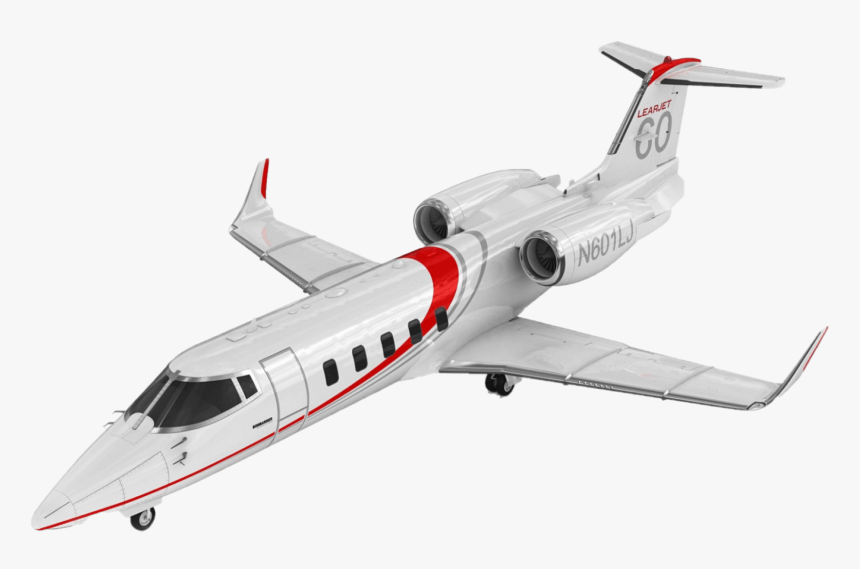 Lear 60 3d Private Jet - Learjet 60 3d Model, HD Png Download