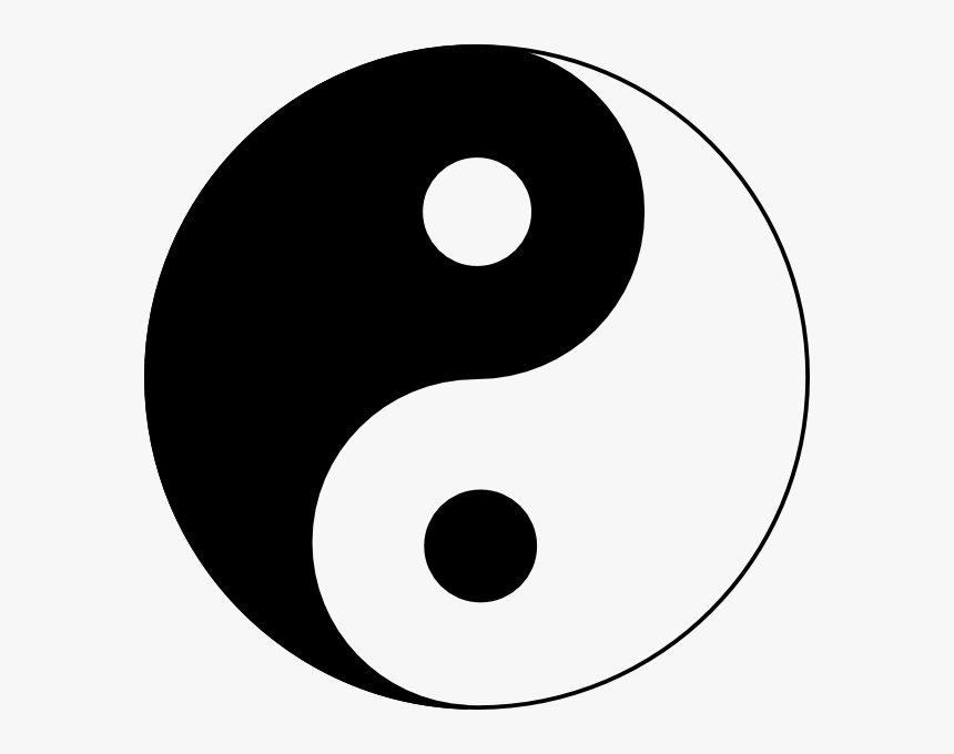 Yin Yang 10 Svg Clip Arts - Ying Yang Black And White, HD Png Download