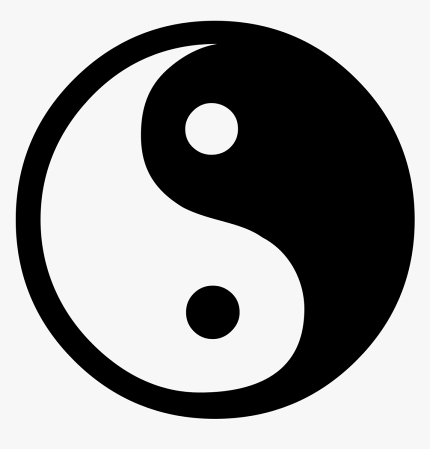 Ying Yang Icon Png Free Download - Simple Yin Yang Tattoo, Transparent Png