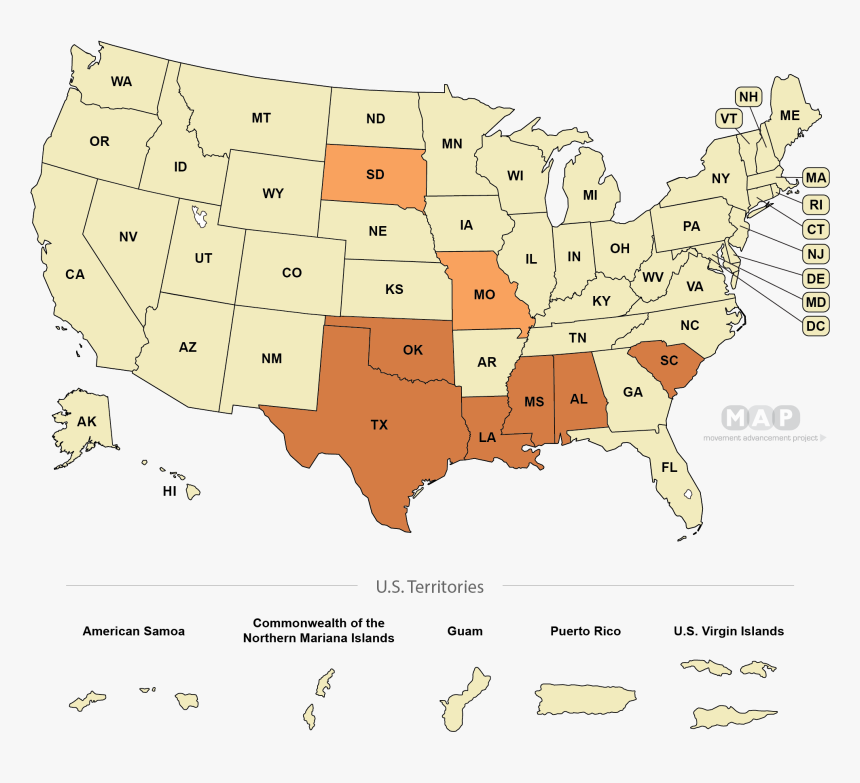 Gay Panic Defense Map, HD Png Download