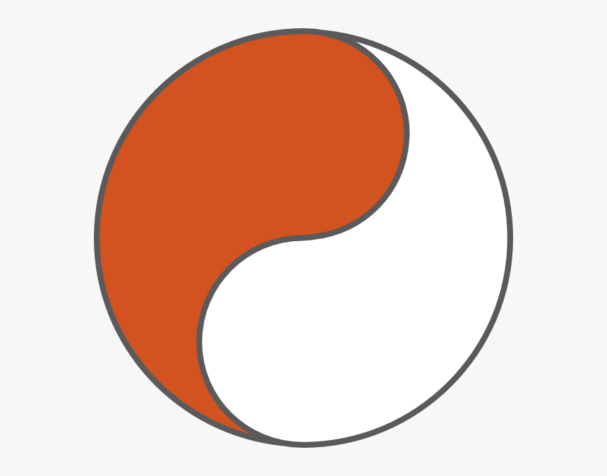 Orange And White Yin Yang, HD Png Download