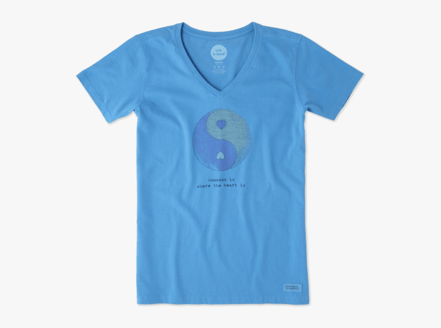 Women S Om Ying Yang Crusher Vee - T-shirt, HD Png Download