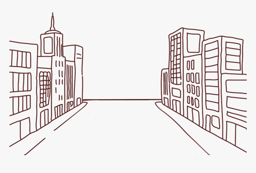 Foxybuild - Kreslené Mesto, HD Png Download