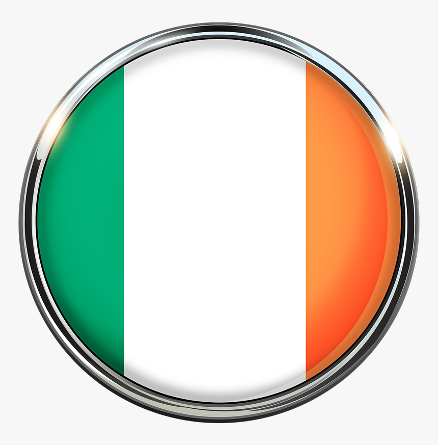 Ireland, Europe, Flag, Irish, Landscape, Dublin - Circle, HD Png Download