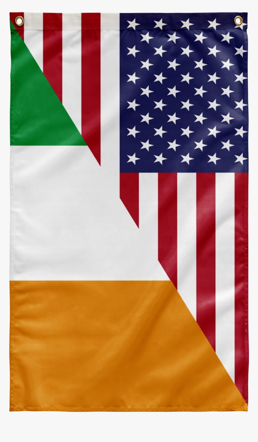Premium 1/2 American 1/2 Irish Flag - Full Page Us Flag, HD Png Download