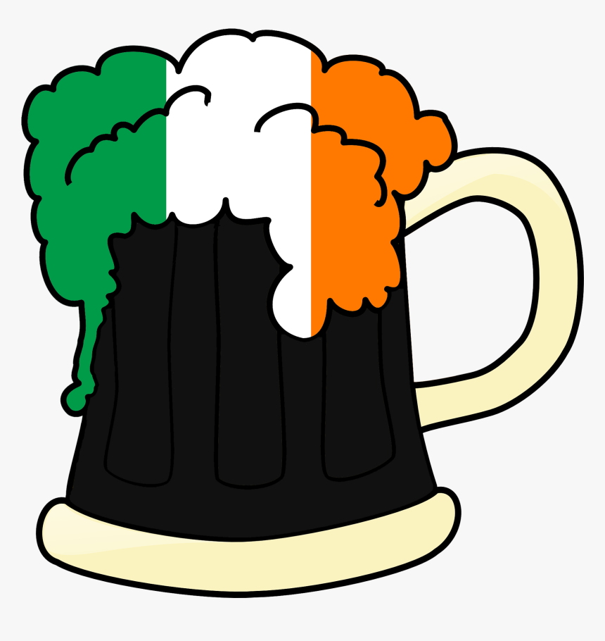 Ireland, Beer, Irish, Green, Saint, Celebration, Day - Beer Stein Clipart, HD Png Download