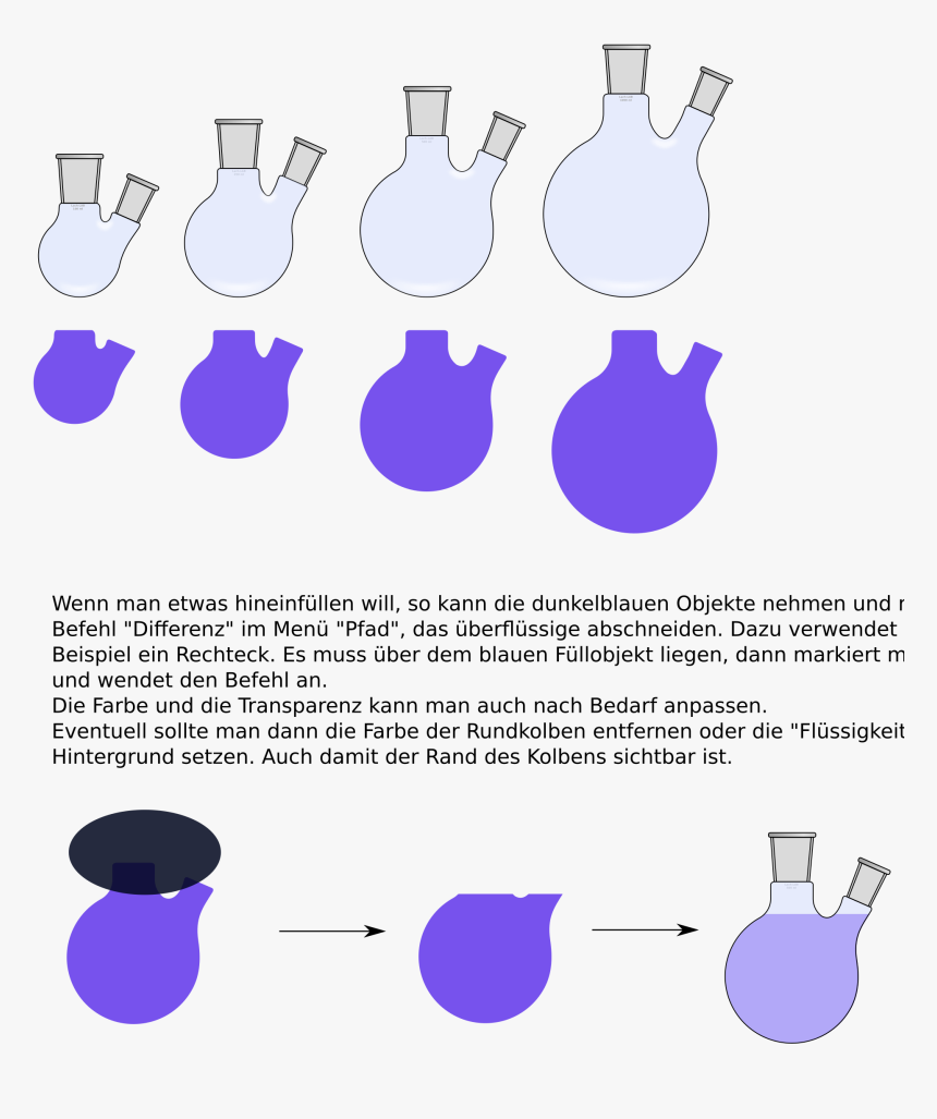 Rundkolben Mit Schliff Zweihals Schmal Füllung Und - Circle, HD Png Download