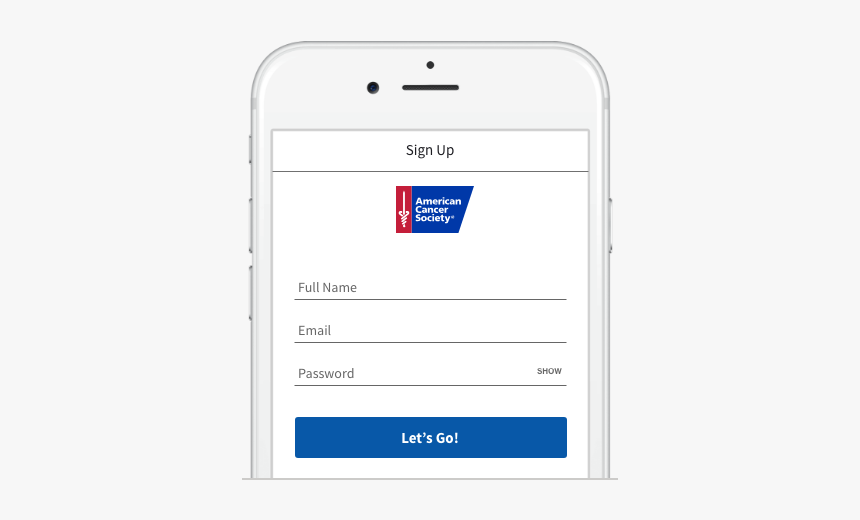 Image Of Phone Screen With American Cancer Society - American Cancer Society, HD Png Download