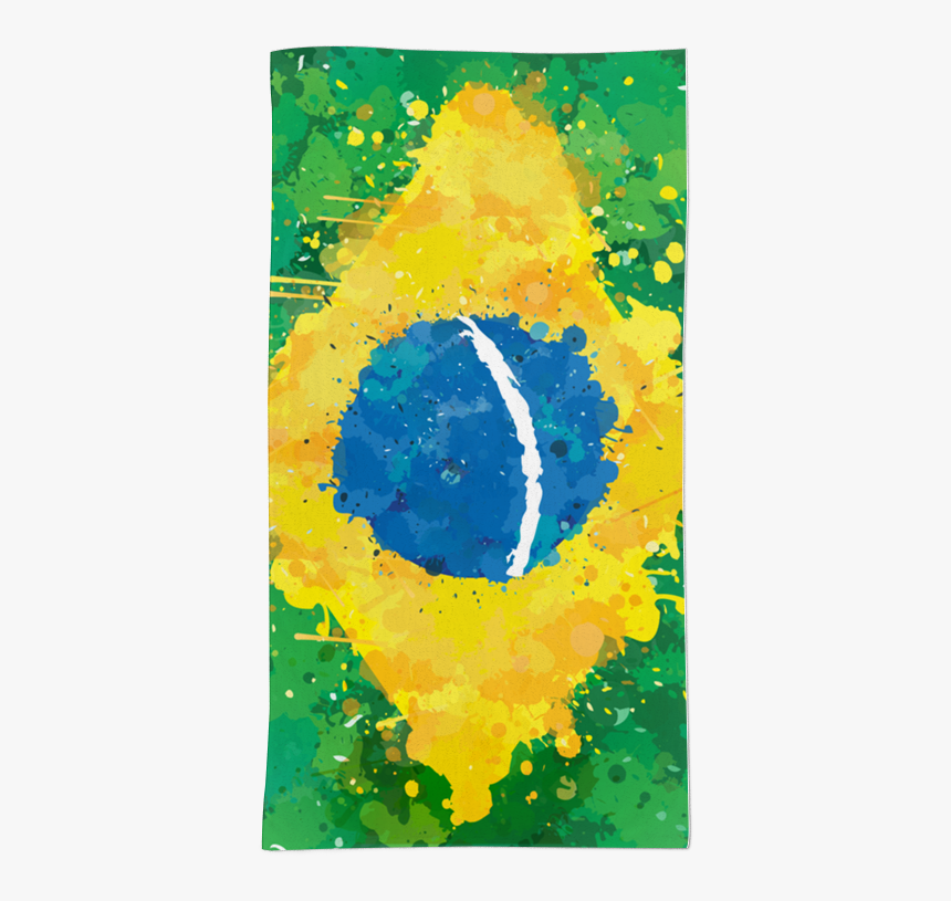 Toalha Bandeira Do Brasil De Incantiana - Toalha Bandeira Do Brasil, HD Png Download
