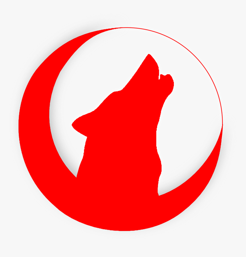 Gray Wolf Moon Silhouette Drawing Clip Art - Wolf And Moon Pumpkin Stencil, HD Png Download