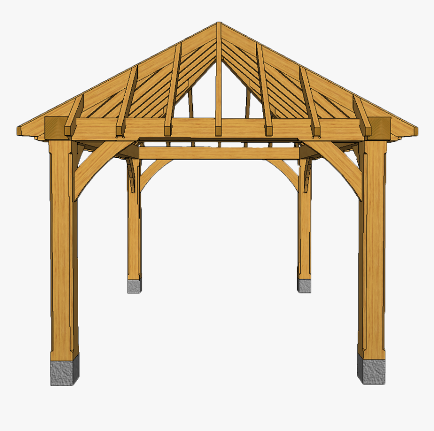 4 Post Gazebo 3dside - Pergola Clip Art, HD Png Download