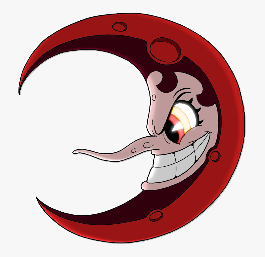 #cuphead #hildaberg #moon #crescent #crescentmoon #freetoedit - Cuphead Boss Hilda Berg, HD Png Download