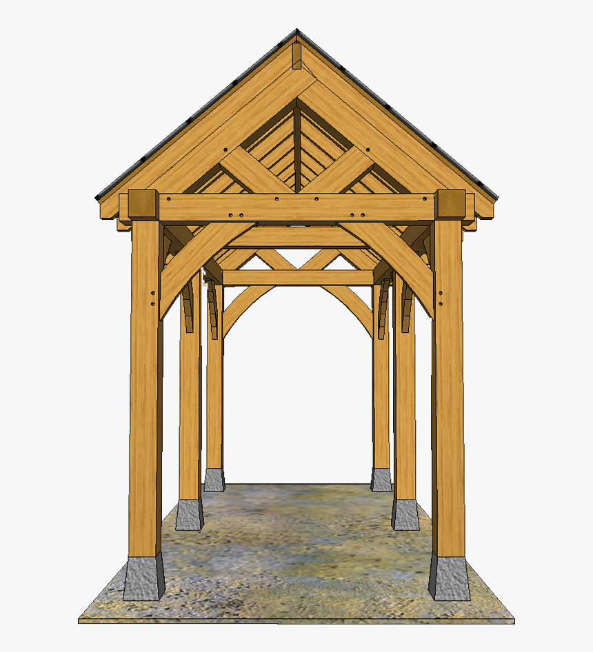 6 Post Feature Gazebo With Truss Either End, HD Png Download