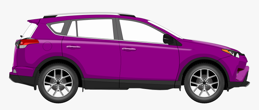 Car Clipart Purple - Toyota Rav4 Clipart, HD Png Download