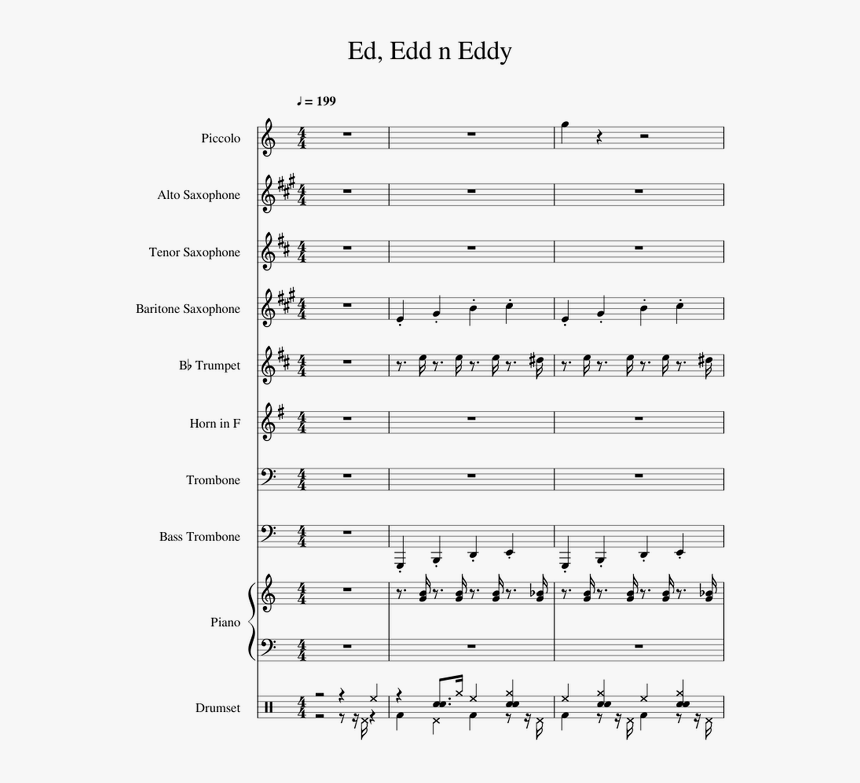 Ed Edd And Eddy Theme Piano, HD Png Download