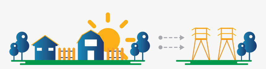 Local Homes Power Line Illustration, HD Png Download