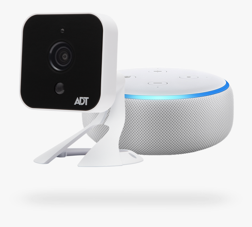 Adt Outdoor Camera Echo Dot Installed Free - Adt, HD Png Download