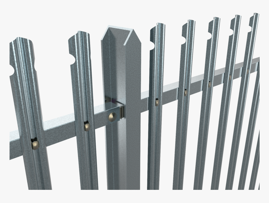 Transparent Metal Fence Png - Steel Palisade Fencing, Png Download