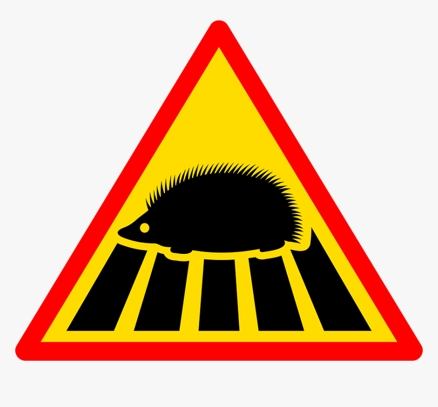 Sign, Road, Road Sign, Traffic, Road Signs, Signpost - Hedgehog Warning Sign, HD Png Download