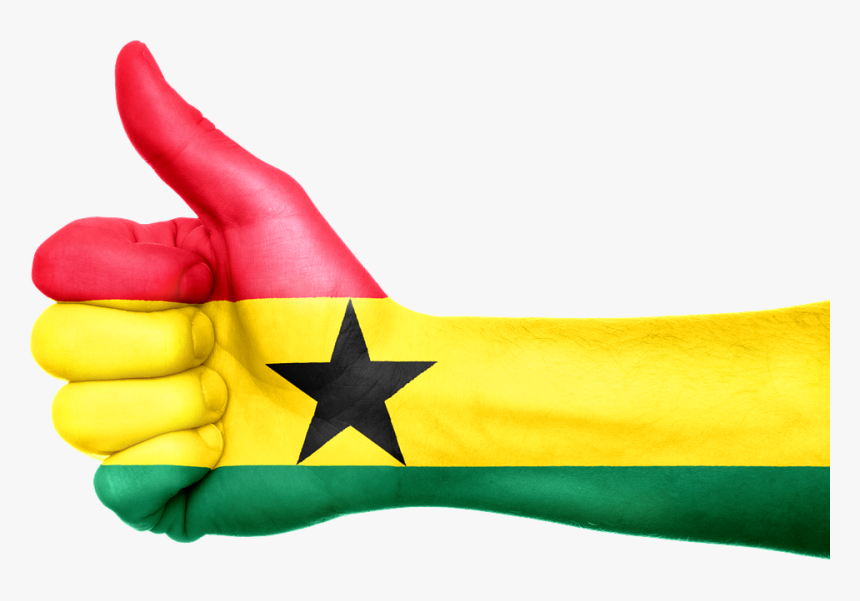 Ghana, Hand, Flag, Country, Ghanaian, Africa, Thumbs - Flag Of Ghana Gif, HD Png Download