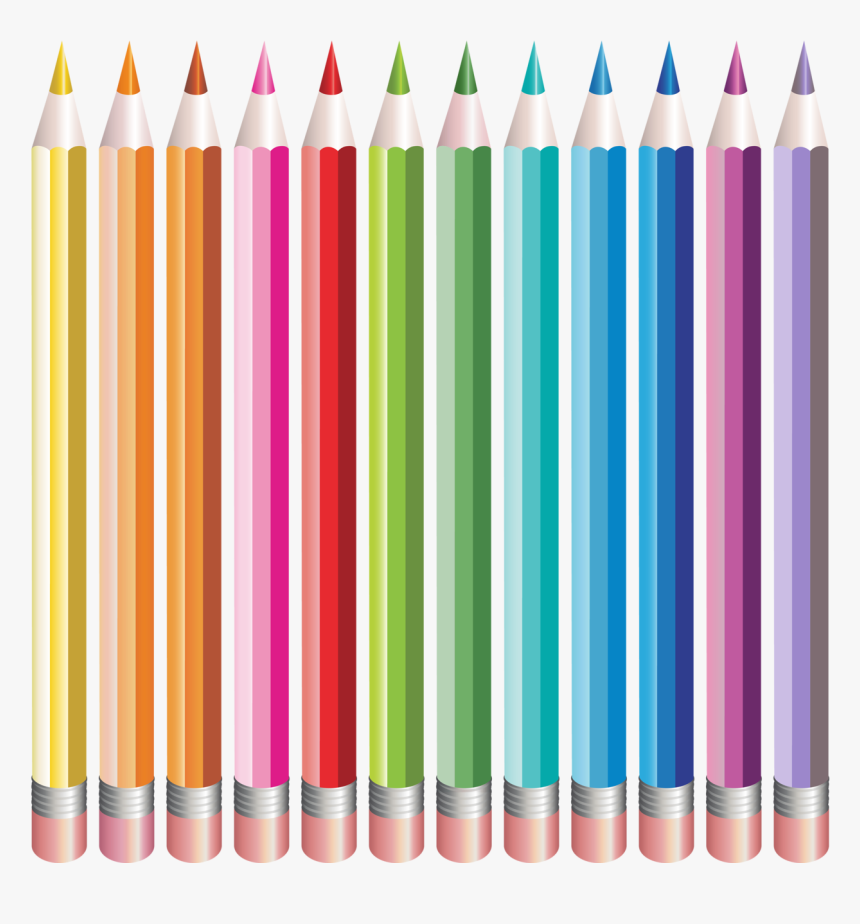 Pencils Set Png Clipart Image - Background Art Colored Pencils ...