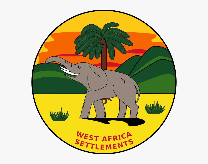The Badge Of The British West African Settlements - Gold Coast Ghana Flag, HD Png Download