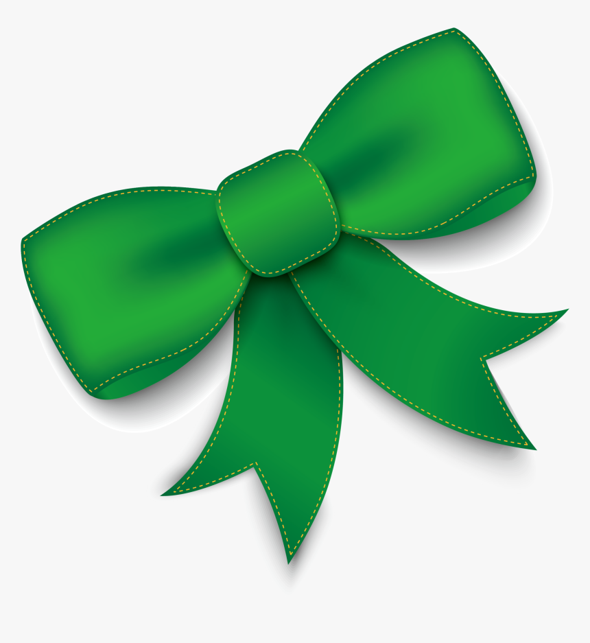 Green Bow Bow Png Download - Desenho Laço Verde Png, Transparent Png