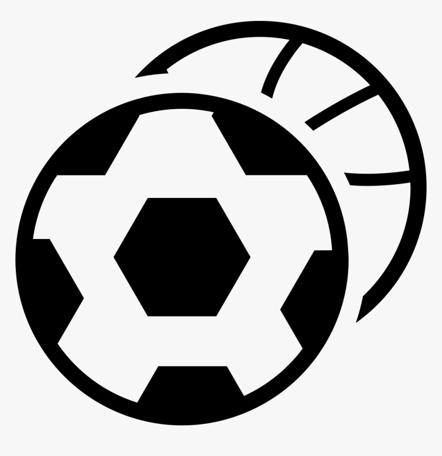 Sports Balls - Silueta De Balón De Fútbol, HD Png Download