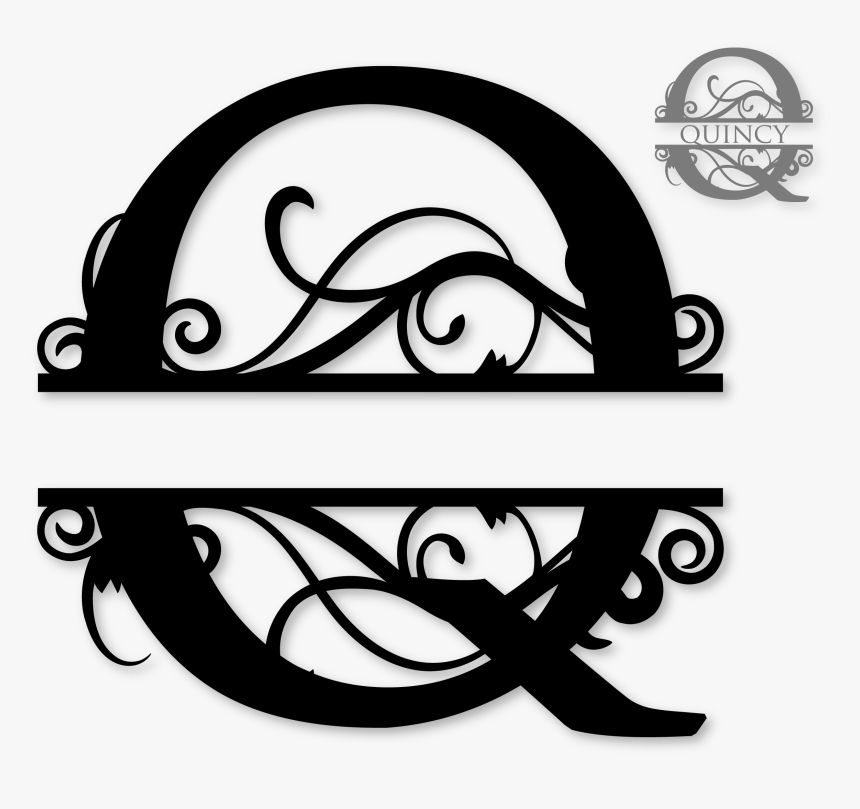 Split Letter S Black And White Png - Split Monogram Font O, Transparent Png