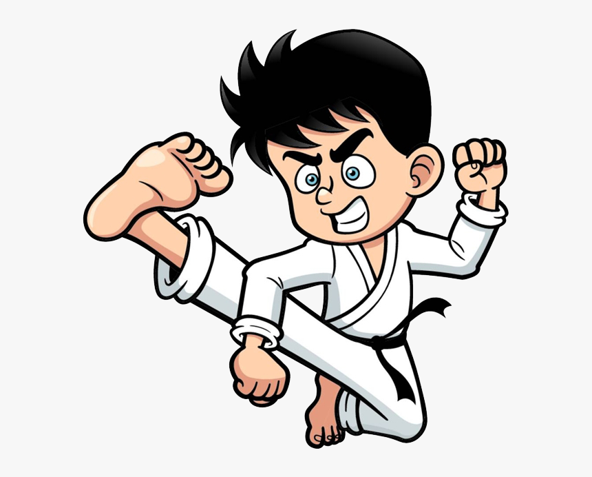 Taekwondo Drawing Boy - Boy Karate Clipart, HD Png Download