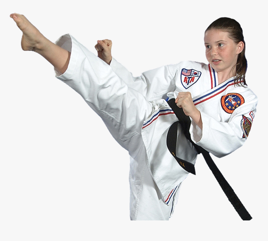 Teen Girl Kicking - Ata Martial Arts, HD Png Download